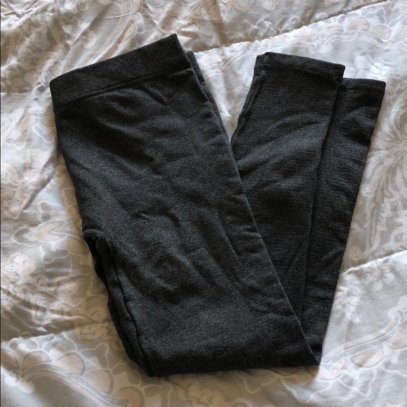 Gray Stretch Capri Leggings with Fleece Inside - Picture 5 of 8